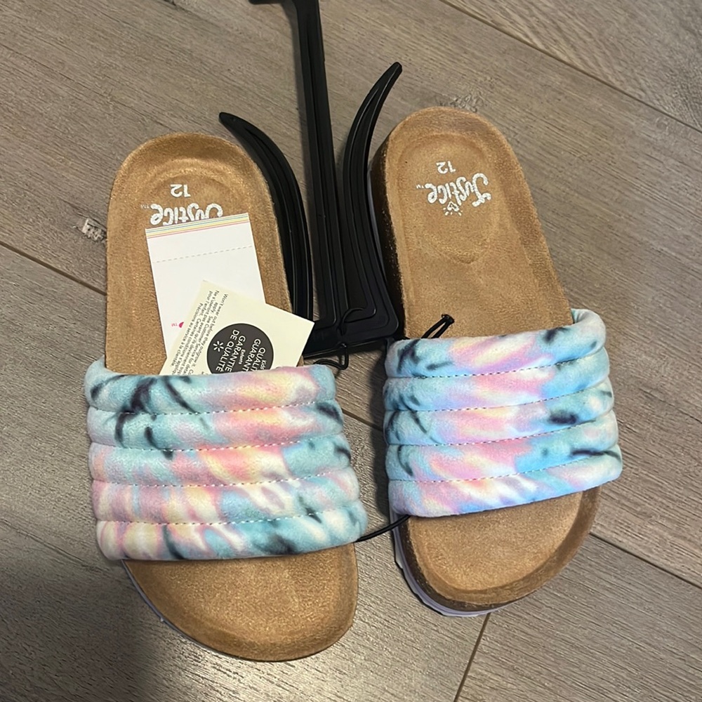 NWT size 12 justice sandals